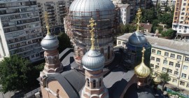 The Metalroof company  performs works on the arrange of the domes of the Holy Trinity Church